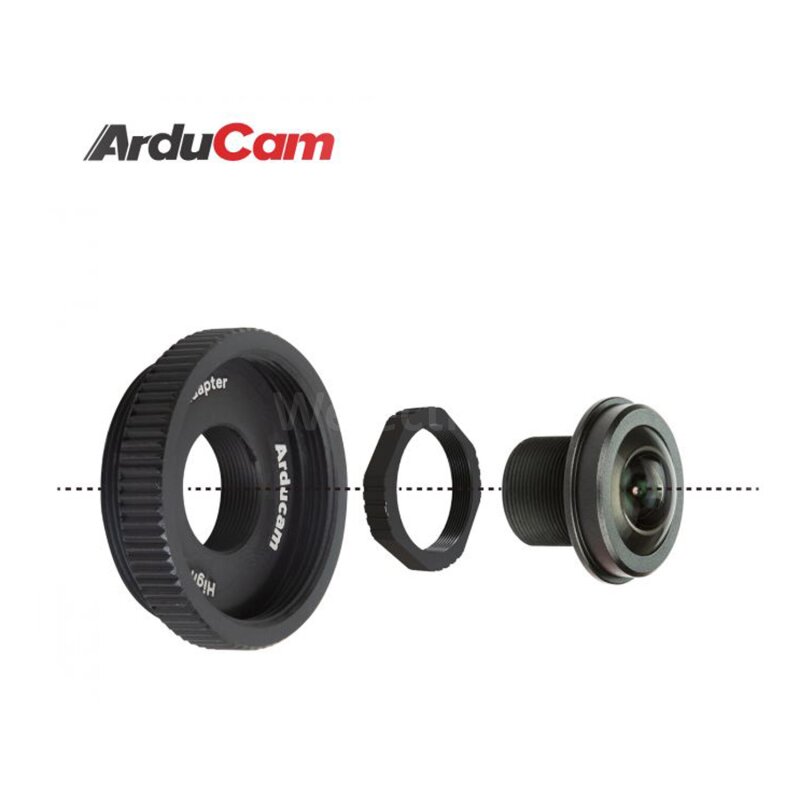 Arducam B0232 180 Degree Fisheye M12 Lens Bundle for Raspberry Pi HQ