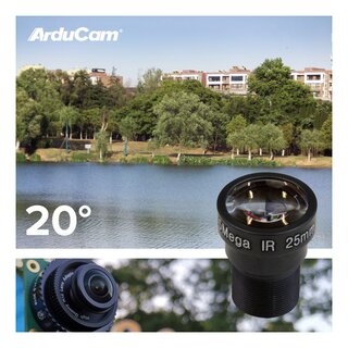 Arducam B0237 25mm Telephoto Noir M12 Lens Bundle for Raspberry Pi HQ Camera