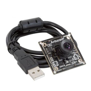 Arducam B0322 2MP OV2311 Global Shutter Monochrome USB Camera Board with Low Distortion M12 Lens Without Microphones