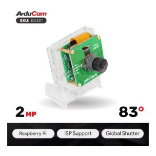 Arducam B0381 PiVariety 2MP Global Shutter OV2311 Mono Camera Modules (NoIR)