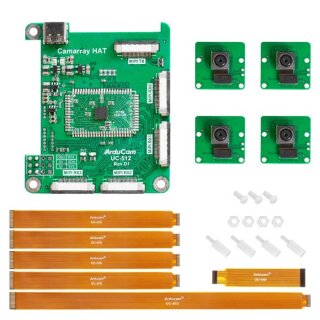 Arducam B0396 8MP*4 Quadrascopic Camera Bundle Kit for Raspberry Pi