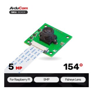 Arducam B0404 5MP OV5647 Fisheye Camera for Raspberry Pi