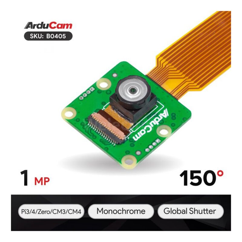 Arducam B0405 OV9281 Monochrome Global Shutter Camera Module with wid