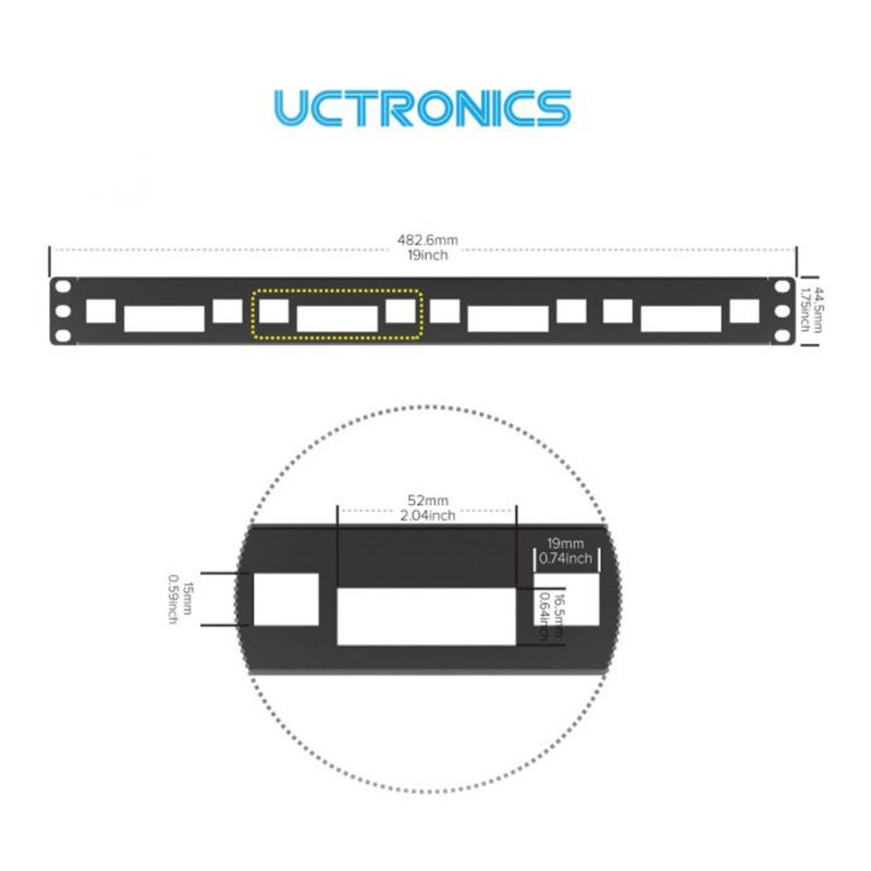 UCTRONICS U6123 1U Rack for Raspberry pi, 41.90