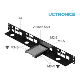 UCTRONICS U6155 SSD Mounting Plate for Raspberry Pi 1U Rackmount