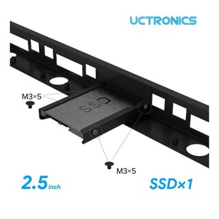 UCTRONICS U6162 SSD Mounting Plate for Raspberry Pi 1U Rackmount