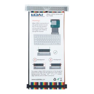 Edatec Pi400EXT-R 40pin GPIO Extender for Pi400, Rainbow Cable