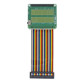 Edatec Pi400PROT-R 40pin I/O Protector for Pi400, Rainbow Cable