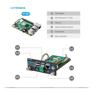 UCTRONICS RM0004 Pi Rack Pro for Raspberry Pi 4B