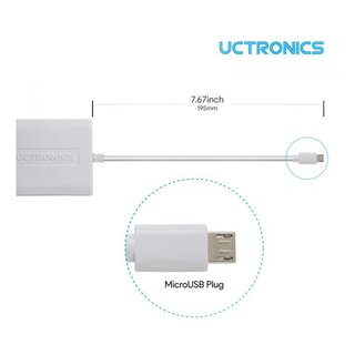 UCTRONICS U6113 PoE Adapter to Micro USB (Ethernet+Power) for Raspberry Pi Zero