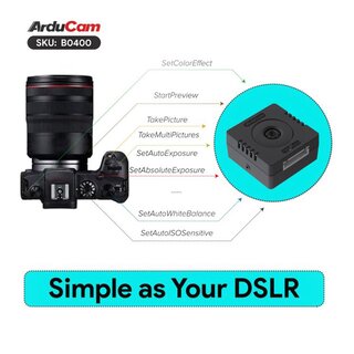 Arducam B0400 Mega 3MP SPI Camera Module with Camera Case for Any Microcontrollers