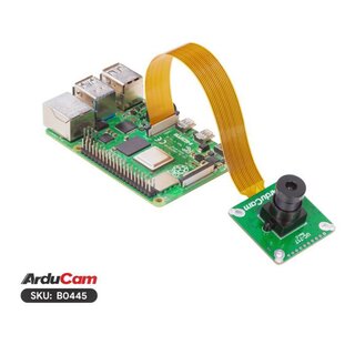Arducam B0445 1.58MP IMX296 Color Global Shutter Camera Module with M12 Lens for Raspberry Pi