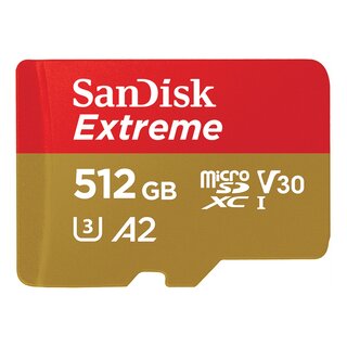 SanDisk SDSQXAV-512G-GN6MA Extreme microSD Speicherkarte 512 GB (190 MB/s)
