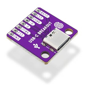 Soldered 333011 USB-C female connector breakout