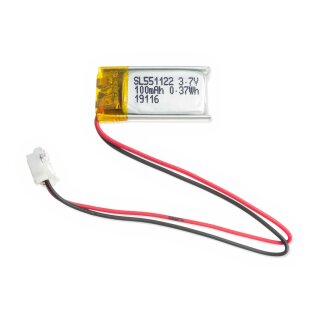 Soldered 333276 Li-ion battery 100mAh 3.7V