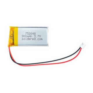Soldered 333281 Li-ion battery 900mAh 3.7V