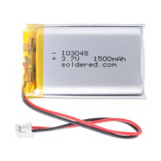 Soldered 333283 Li-ion battery 1500mAh 3.7V