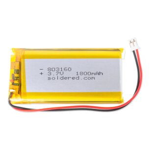 Soldered 333284 Li-ion battery 1800mAh 3.7V