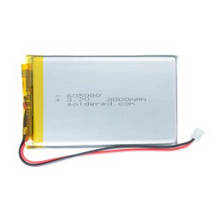 Soldered 333286 Li-ion battery 3000mAh 3.7V