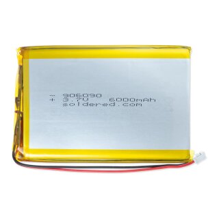 Soldered 333289 Lithium-Akku 6.000 mAh 3,7 V