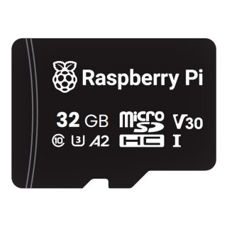 Offizielle Raspberry Pi microSD Speicherkarte 128 GB (vorbespielt, mit Adapter und Case)
