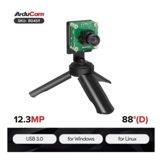 Arducam B0459-1 12MP IMX477P USB 3.0 Camera with M12 Manual Focus Lens-Without Encolsure