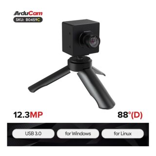 Arducam B0459C 12MP IMX477P USB 3.0 Camera with M12 Manual Focus Lens-With Enclosure