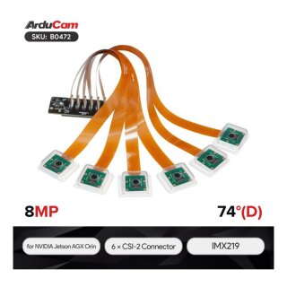 Arducam B0472 IMX219 Multi-Camera Kit for the NVIDIA Jetson AGX Orin