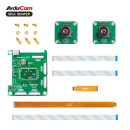 Arducam B0492R 2.3MP*2 AR0234 Color Global Shutter Synchronized Stereo Camera Bundle Kit for Raspberry Pi