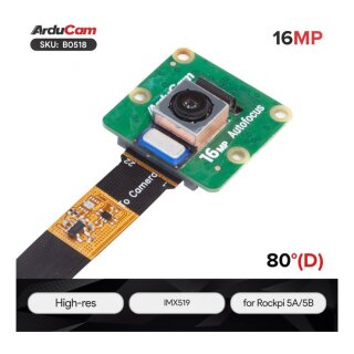 Arducam B0518 16MP IMX519 Camera Module for Rock 5A