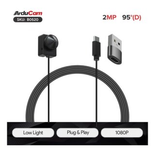 Arducam B0520 2MP Low Light USB Camera Module with M12 Lens