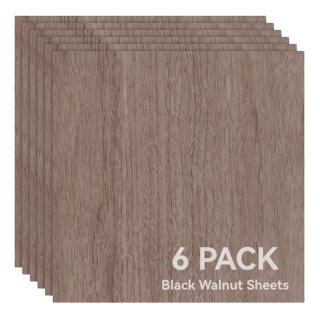 Bambu Lab B-YA003 3 mm Plywood, 6er-Pack Black Walnut