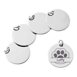 Bambu Lab Round Stainless Steel Tag, 5er-Pack