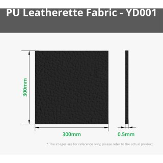 Bambu Lab B-YD001 Pebbled PU Leatherette Fabric, Pack of 5 Black