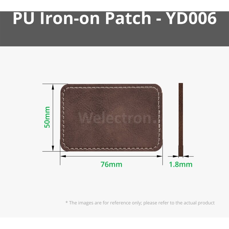 Bambu Lab B-YD006 Rectangular PU Iron-on Patch, Pack of 10 Rustic to ,  14,90