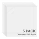 Bambu Lab 0.3mm Transparent PVC Sheet, Pack of 5