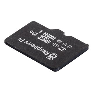 Offizielle Raspberry Pi microSD Speicherkarte 32 GB (vorbespielt, mit Adapter und Case)