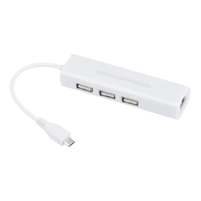 USB 2.0 Hub 3-fach mit Ethernet, micro-USB-Anschluss, 7,90 ...