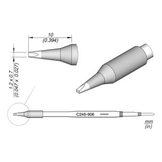 JBC C245-906 Lötspitze 1,2 x 0,7 mm Meißel gerade