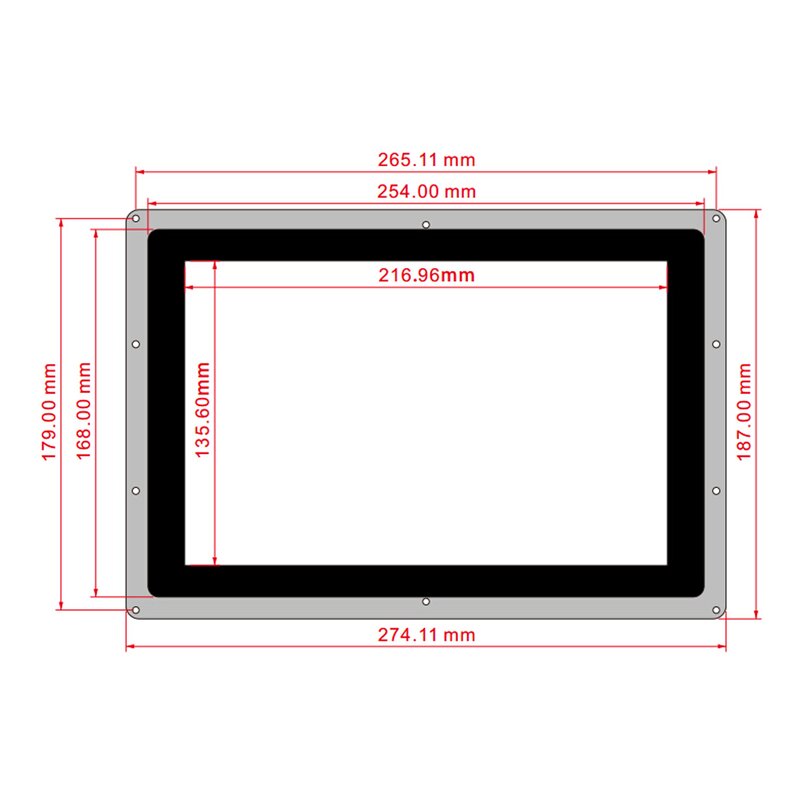 Размеры экранов планшетов в дюймах. 10.1 Inch HDMI LCD (B). Waveshare 10.1inch HDMI LCD. Waveshare дисплей 10.1. Планшет диагональ 10 дюймов в сантиметрах.