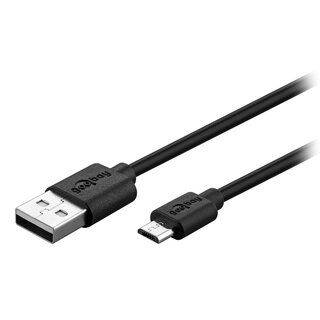 Goobay 72227 USB 2.0 Fast Charge Kabel, microUSB 1,0m schwarz