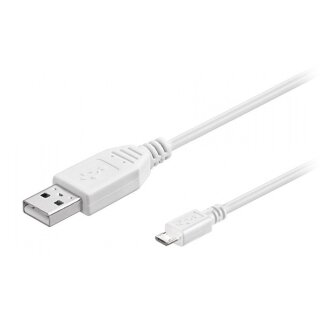 Goobay USB 2.0 Cable, microUSB 5.0m white (Goobay 96195)