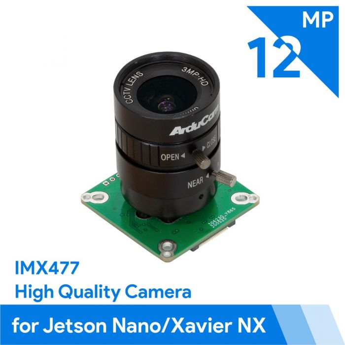 Arducam High Quality Camera, 12.3MP 1/2.3 Inch IMX477 HQ Camera Module with 6mm CS-Mount Lens for Jetson Nano,Xavier NX and Raspberry Pi Compute Module CM4, CM3, CM3+