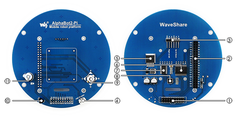 AlphaBot2-Pi on board resource