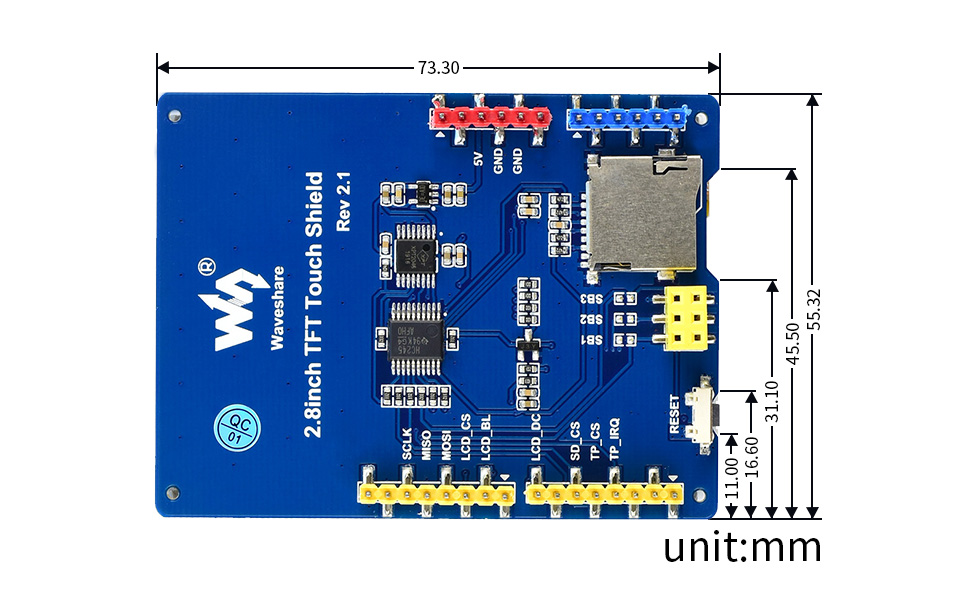 2.8inch-TFT-Touch-Shield-dimension