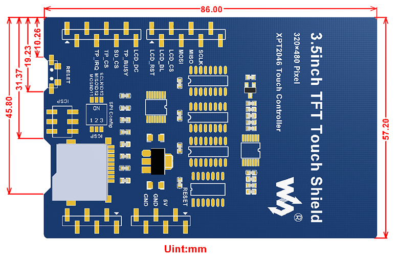 3.5inch-TFT-Touch-Shield-dimension