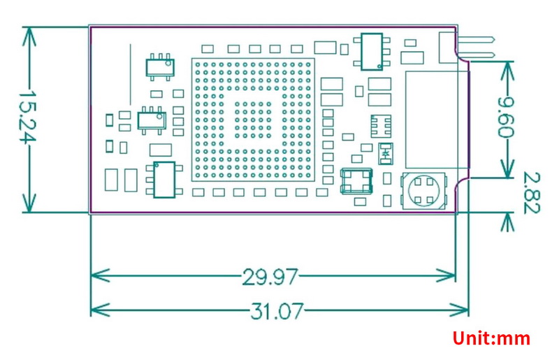 STLINK-V3MINI dimensions