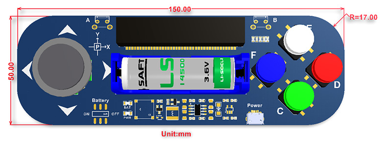 Joystick for micro:bit dimensions