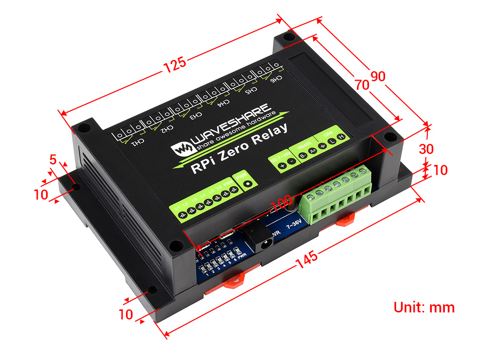 4-Kanal-Relais-Modul, 5V Relay-Module With Photocoupler for Raspberry Pi