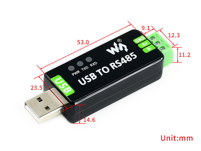 USB TO RS485 dimensions